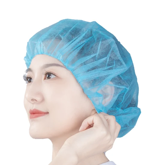 Health Care Factory OEM Customized Sanitary Surgical Nurse Hair Net Disposable PP SMS Bouffant Cap